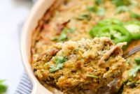 Salsa Verde Pulled Pork Casserole, Paleo Whole30 Low Carb