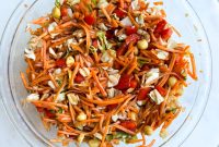 Crunchy Thai Carrot Salad with Peanut Lime Dressing