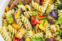 Vegan Pasta Salad Recipe with Cherry Tomatoes and Basil