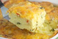 Roasted Poblano Breakfast Casserole with Eggs and Cheese