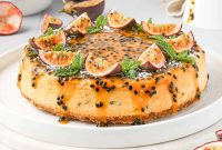 Passion Fruit Cheesecake Recipe with Tropical Glaze