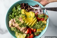 Southwest Tuna Bowl with Lime Herb Dressing