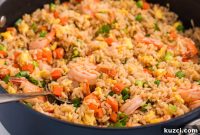 Garlic Shrimp Fried Rice Recipe with Egg and Vegetables