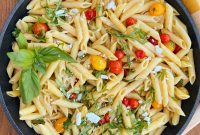 Grape Tomato Pasta Recipe with Garlic and Fresh Basil