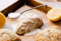 Lemon Poppy Seed Scones with Zesty Glaze