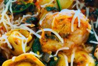 Blackstone Shrimp Tortellini with Red Pepper Sauce