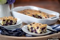 Moist Blueberry Cake Recipe with Lemon Glaze