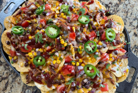 Smoked Brisket Nachos Recipe with Queso and Pickled Jalapeños