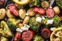 Sheet Pan Turkey Sausage with Broccoli and Gnocchi