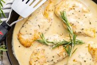 Pan-Seared Chicken with Creamy Rosemary Sauce