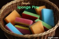 Sponges as Loose Parts for Playroom Sensory Play