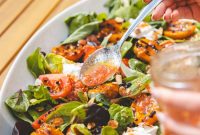 Grilled Apricot Salad with Arugula and Feta