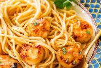 Scallop Pasta with Lemon Garlic Sauce