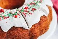Holiday Eggnog Bundt Cake Recipe with Rum Glaze