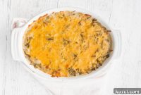 Cheesy Green Bean Casserole with Crispy Topping
