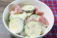 Creamy Ranch Cucumber and Zucchini Salad