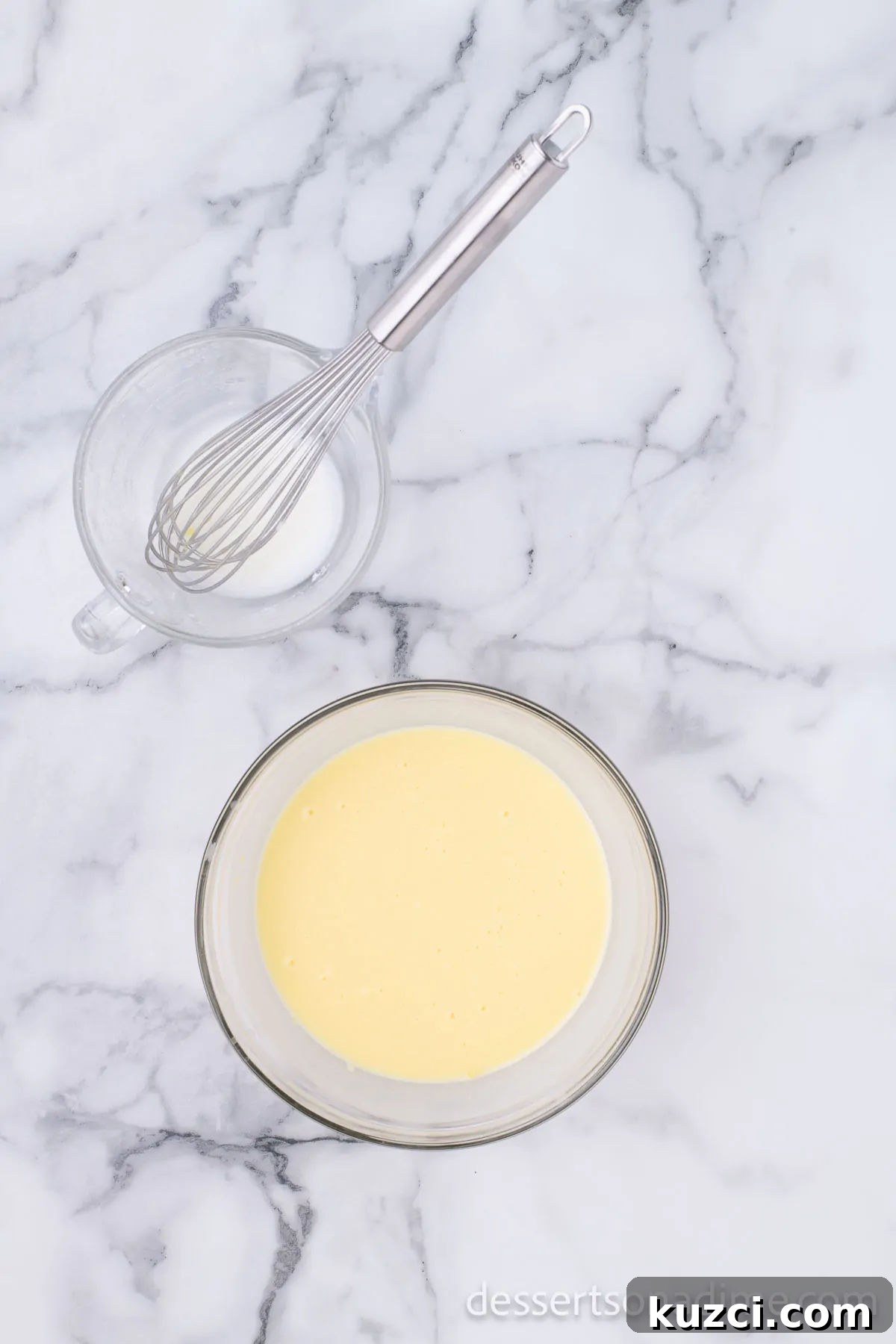 Red White and Blue Trifle Recipe for 4th of July 4 Vanilla pudding mixture in a bowl