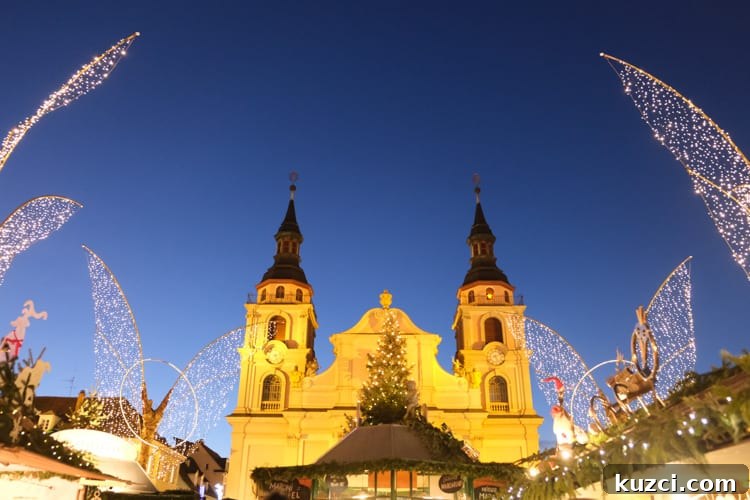 German Christmas market stalls