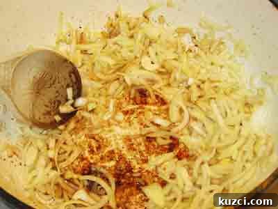Saute onions for greek recipe mosxari me kydonia beef with quince