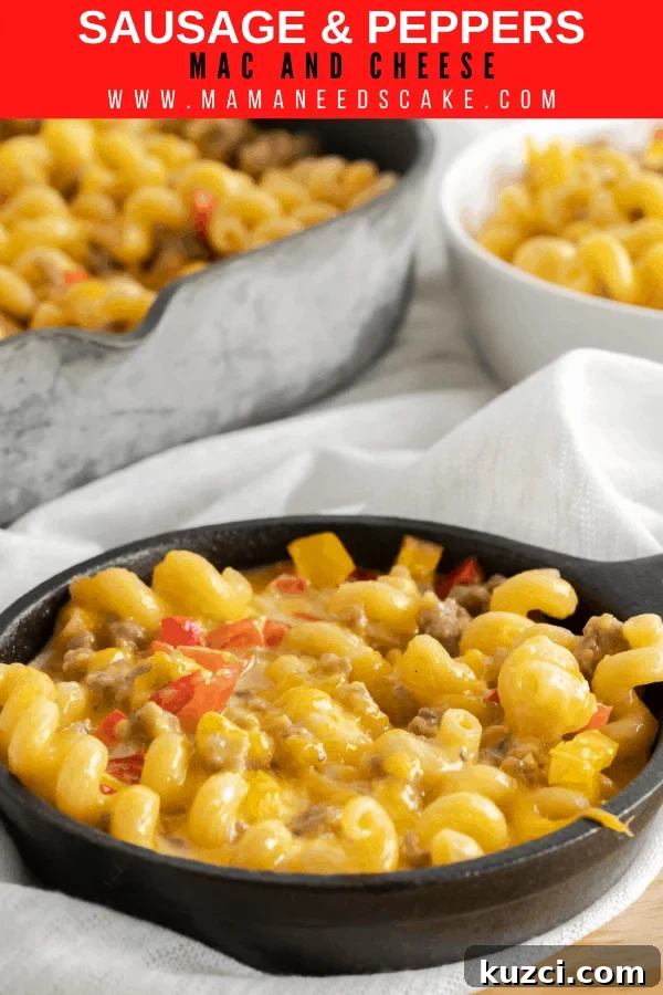 Sausage and Peppers Mac and Cheese Recipe 10 Homemade sausage and peppers macaroni and cheese.