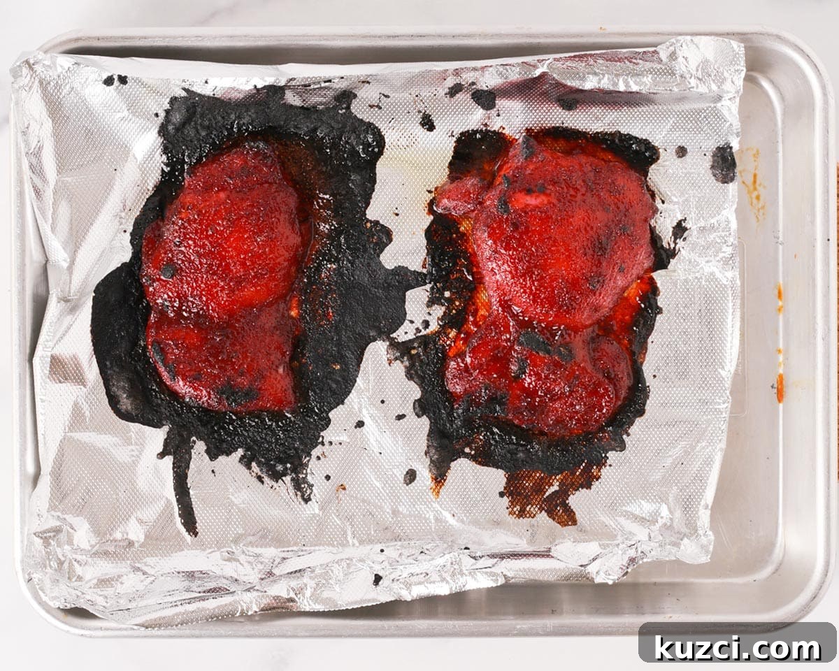 Sticky Char Siu Chicken: Cantonese BBQ Chicken Recipe 9 Char siu chicken cooked on tray.