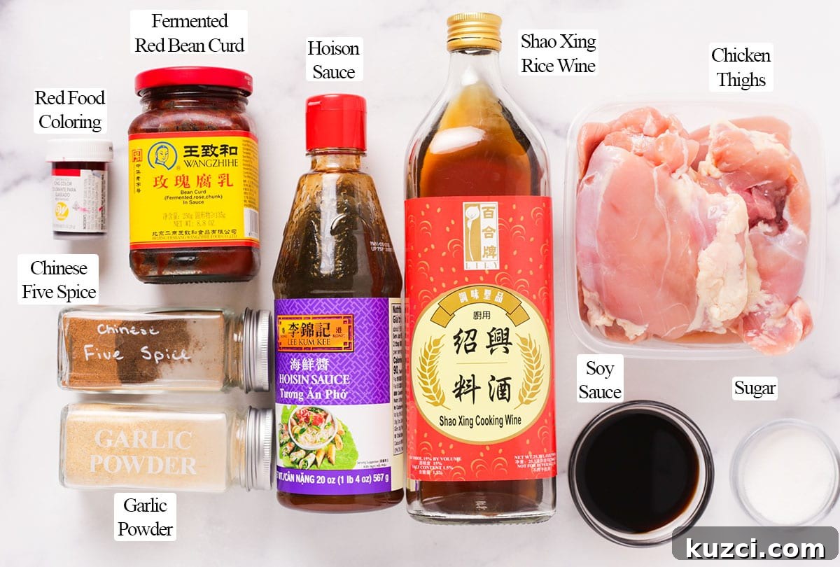 Sticky Char Siu Chicken: Cantonese BBQ Chicken Recipe 5 Ingredients for char siu chicken.