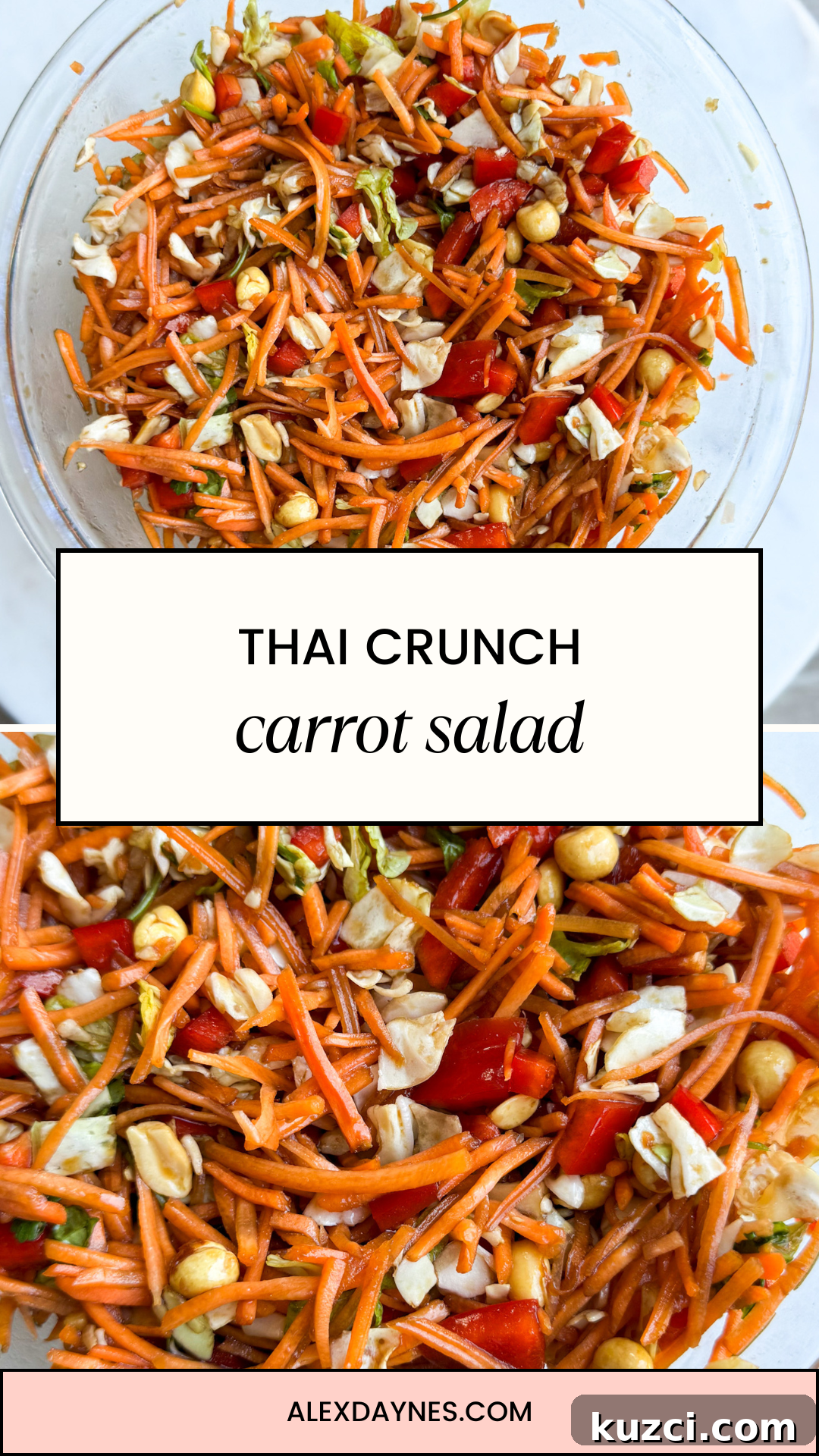 Crunchy Thai Carrot Salad with Peanut Lime Dressing 6 Thai Crunch Carrot Salad close-up with peanuts and cilantro