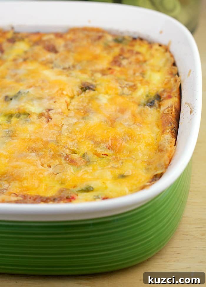 Roasted Poblano Breakfast Casserole