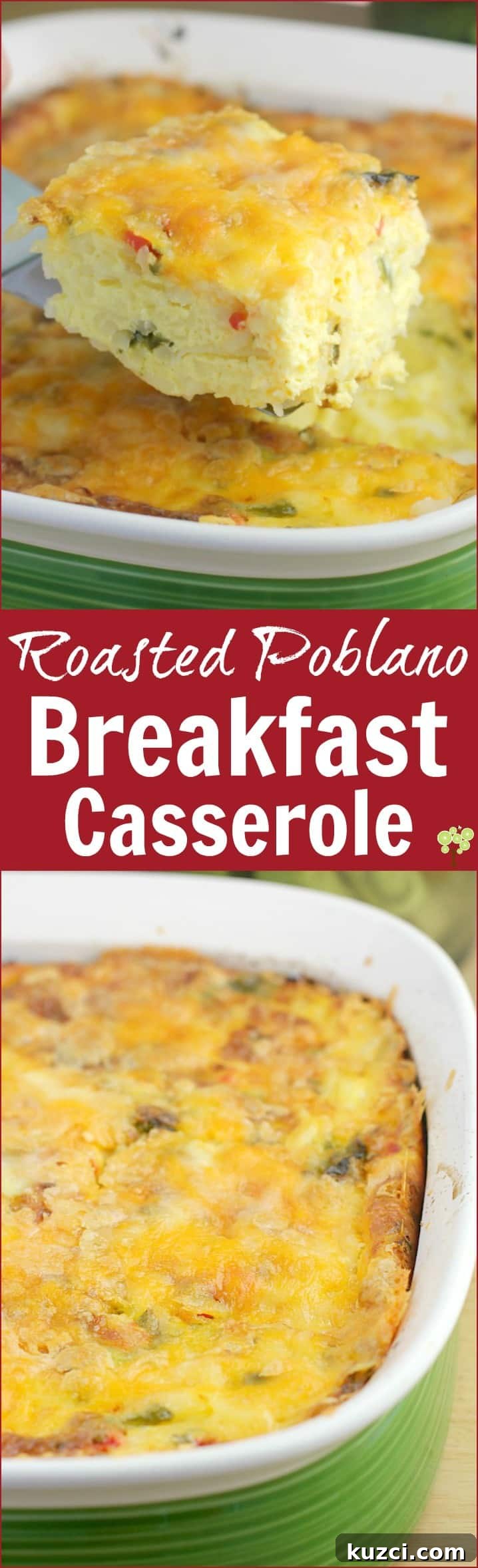Roasted Poblano Breakfast Casserole