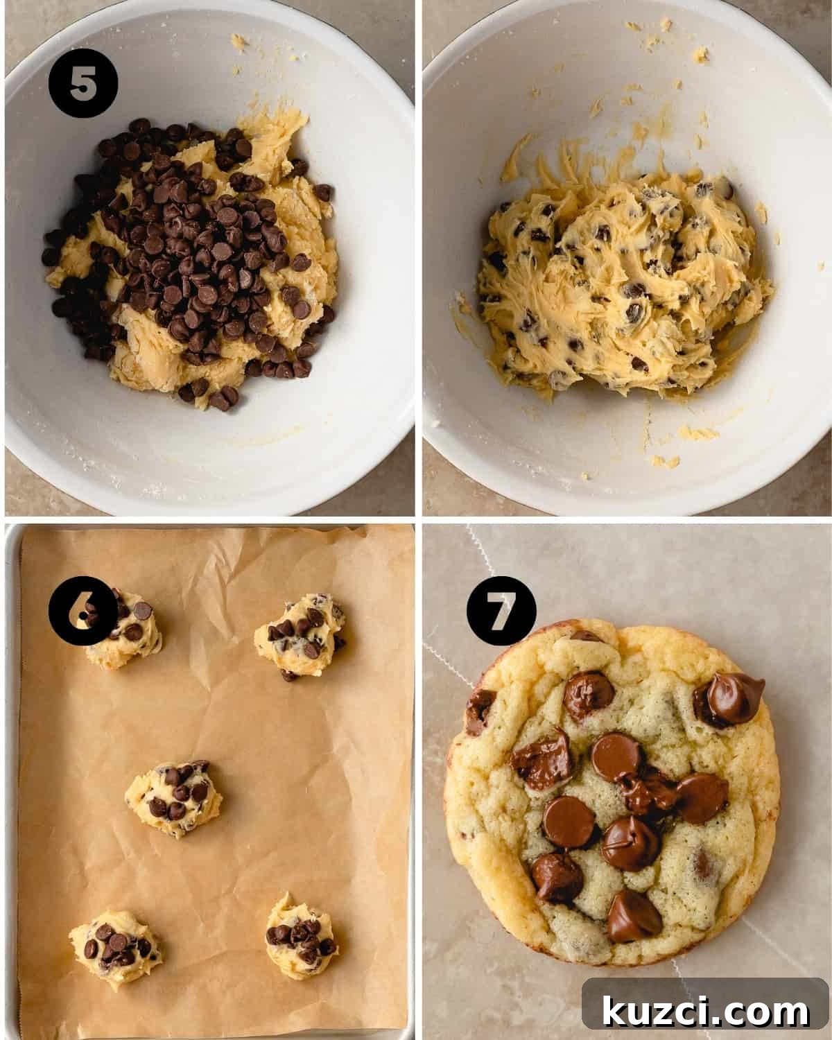 Chocolate Chip Cookies Without Brown Sugar 5 Chocolate chip cookies with white sugar steps. Mix in the semi sweet chocolate chips, scoop, bake and enjoy!