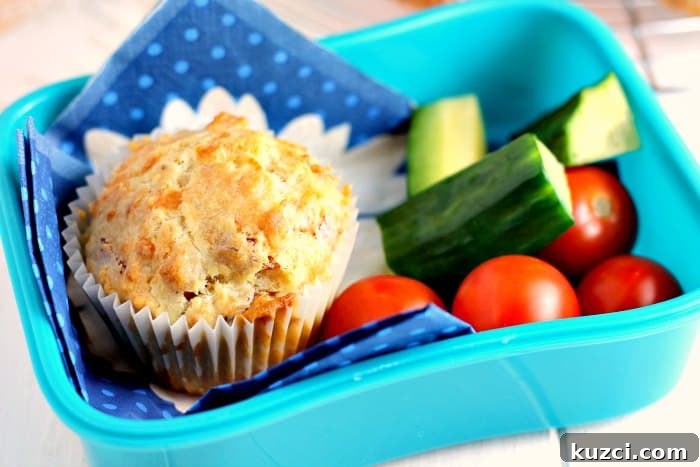 Ham and cheese muffins.