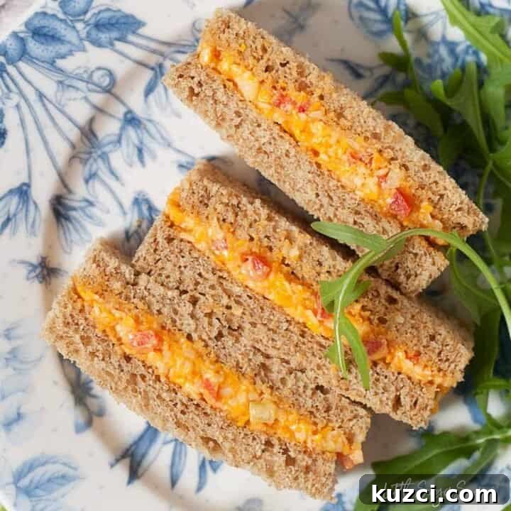 Cheese savoury sandwich for afternoon tea.