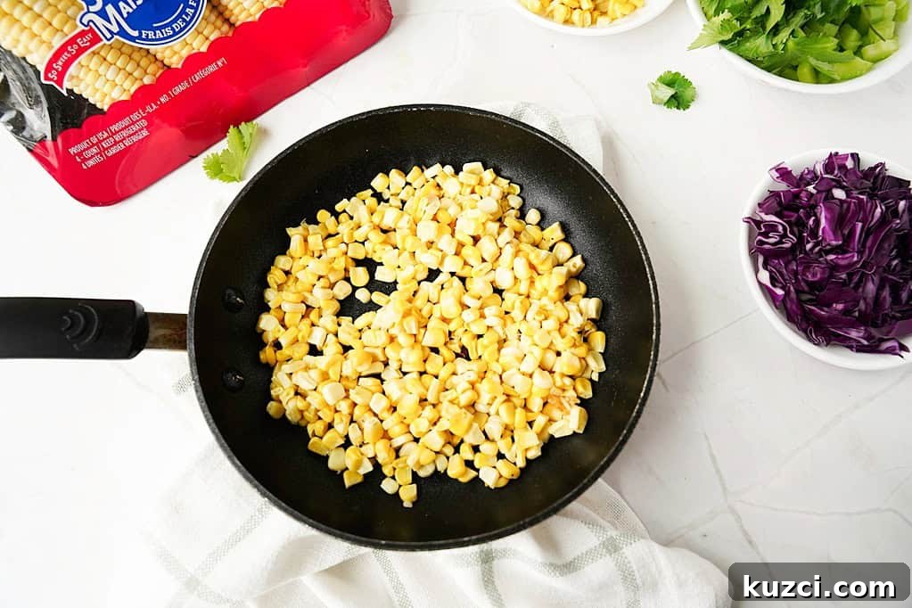 Teriyaki Crispy Rice Salad with Celery and Corn for Weeknights 8 Cook the corn.