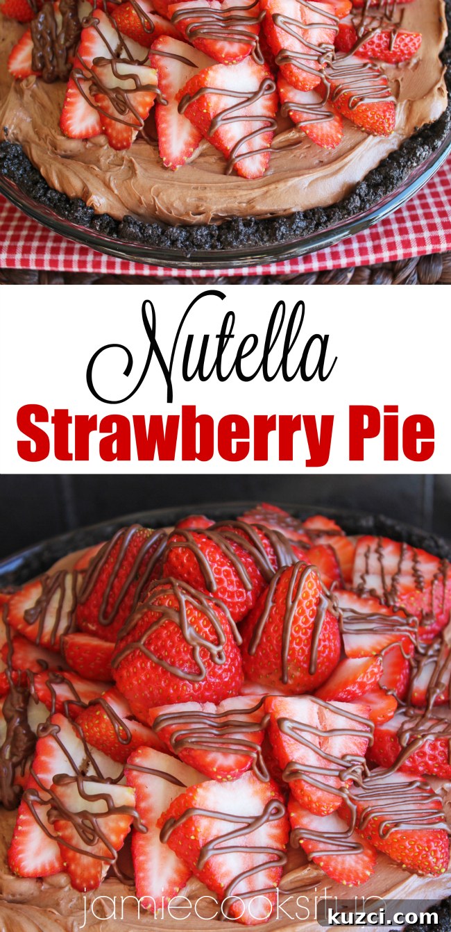 Strawberry Nutella Pie Recipe 2 Nutella Strawberry Pie Jamie Cooks It Up!