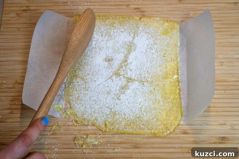 Breaking the slab of hard candy