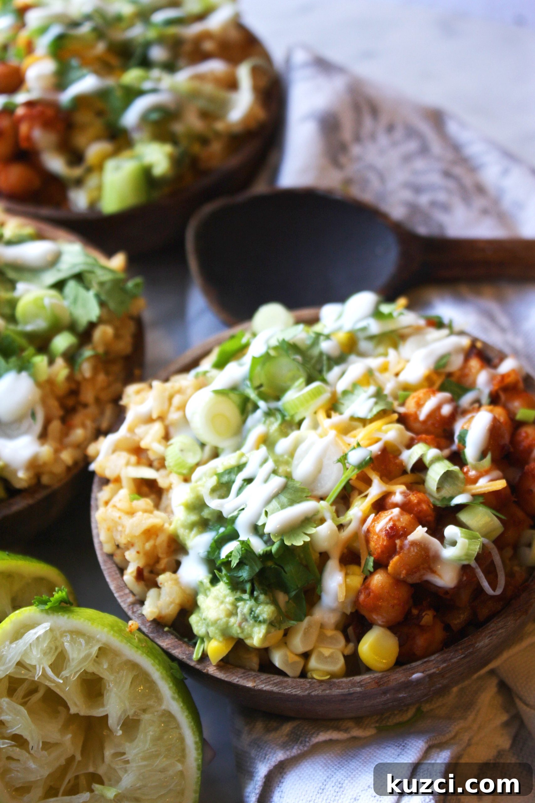 Spicy Chipotle Chickpea Burrito Bowls