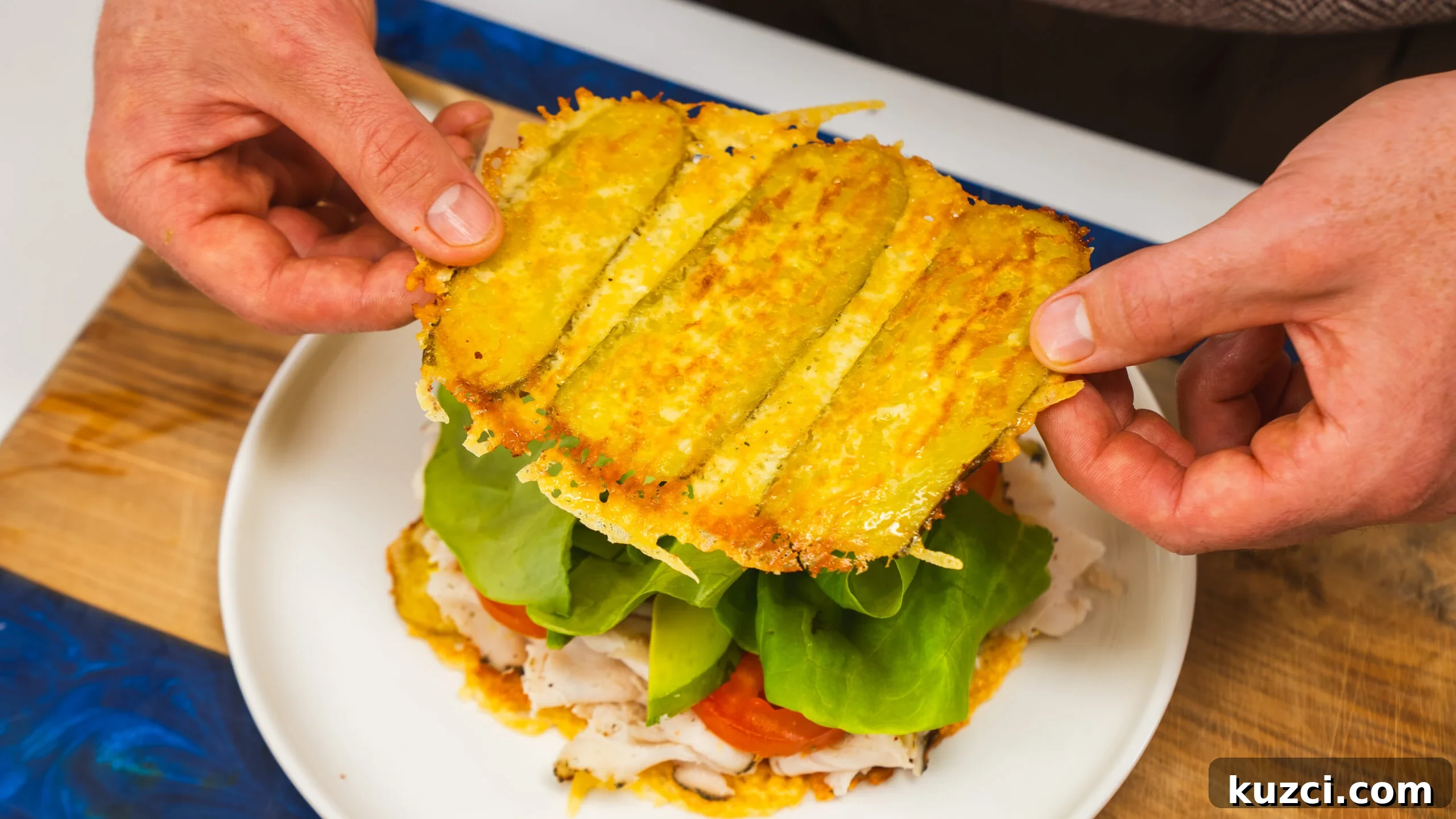 Viral Pickle Sandwich Recipe: Low-Carb, Loaded with Crunch 4 Viral pickle sandwich on a plate and stuffed with delicious fillings.