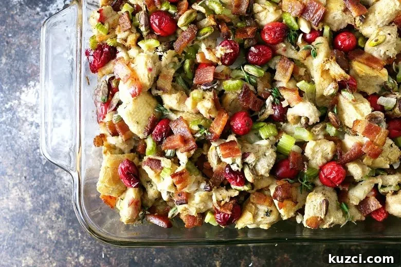 Bacon Cranberry and Pistachio Vinaigrette Recipe 3 Homemade bacon cranberry pistachio dressing overhead