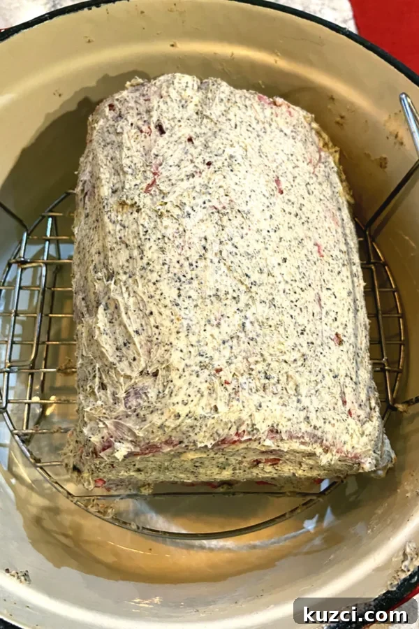 Prime Rib Recipe: Melt-in-Your-Mouth Tender Roast 5 buttered prime rib