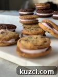 Chocolate chip cookies filled with skyr