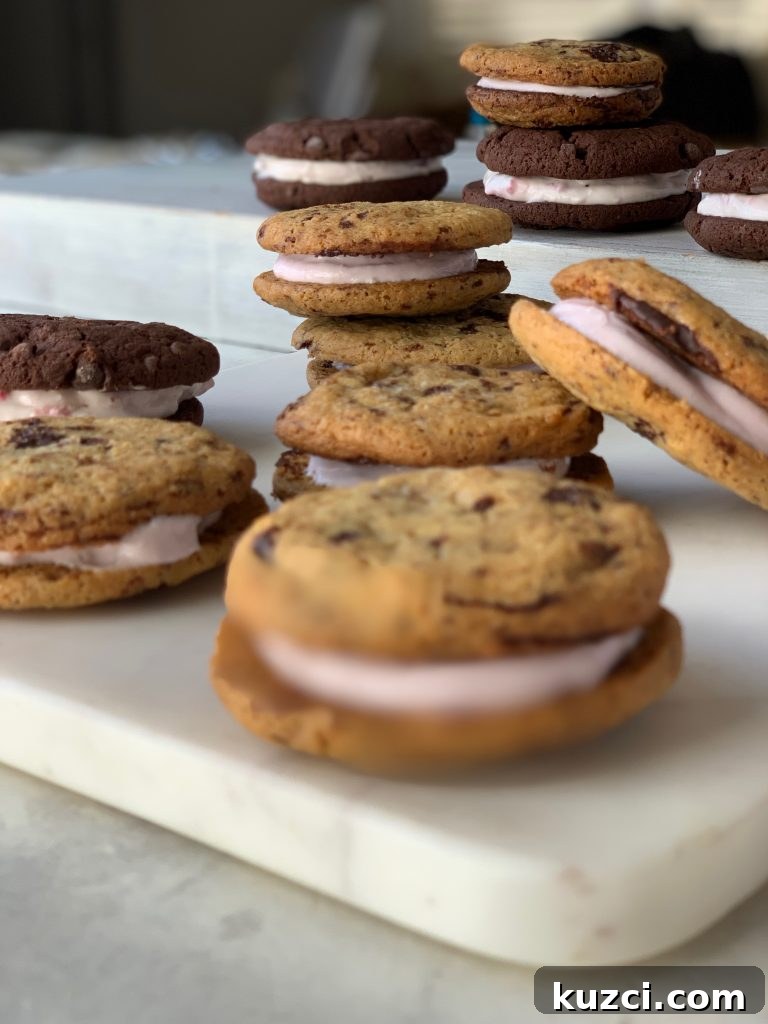 Finished skyr cookie sandwiches