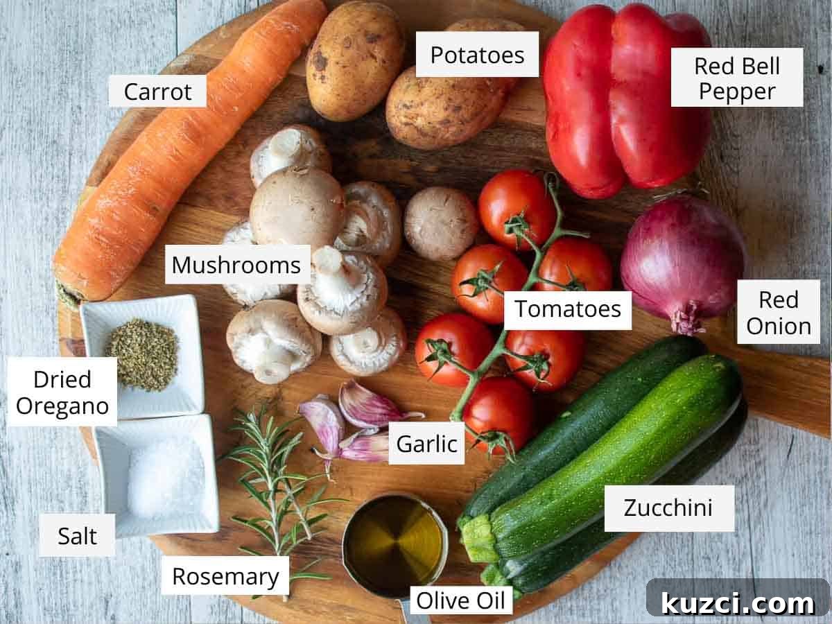 Italian Roasted Vegetables Recipe 3 Ingredients for this recipe as in the recipe card.