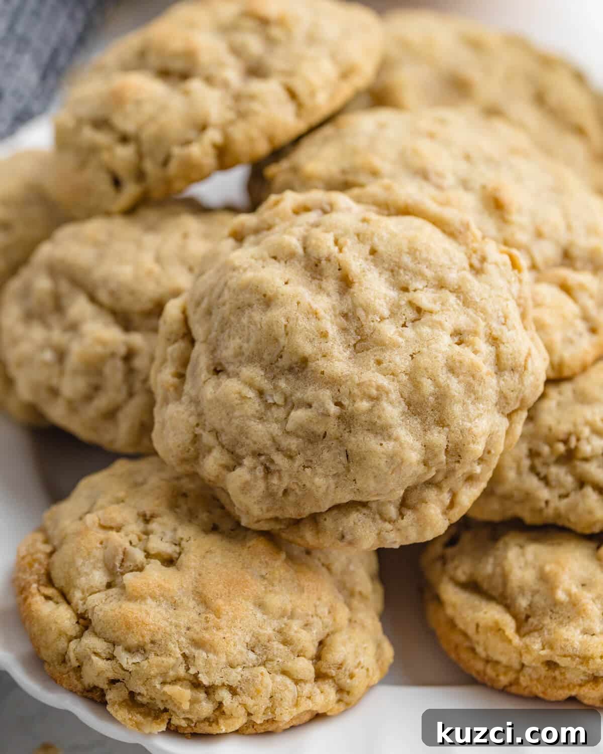 close up of gluten free oatmeal cookies. 