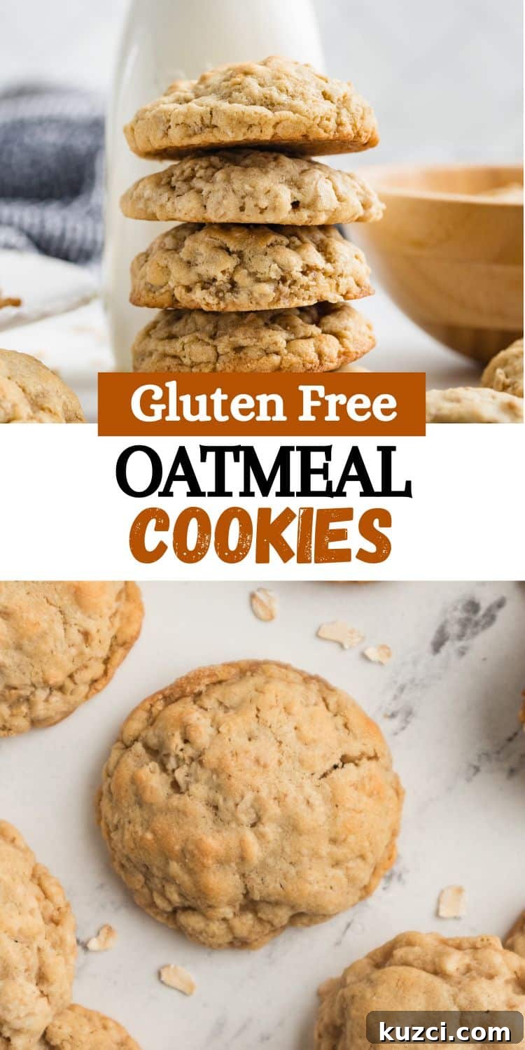 a stack of gluten free oatmeal cookies 