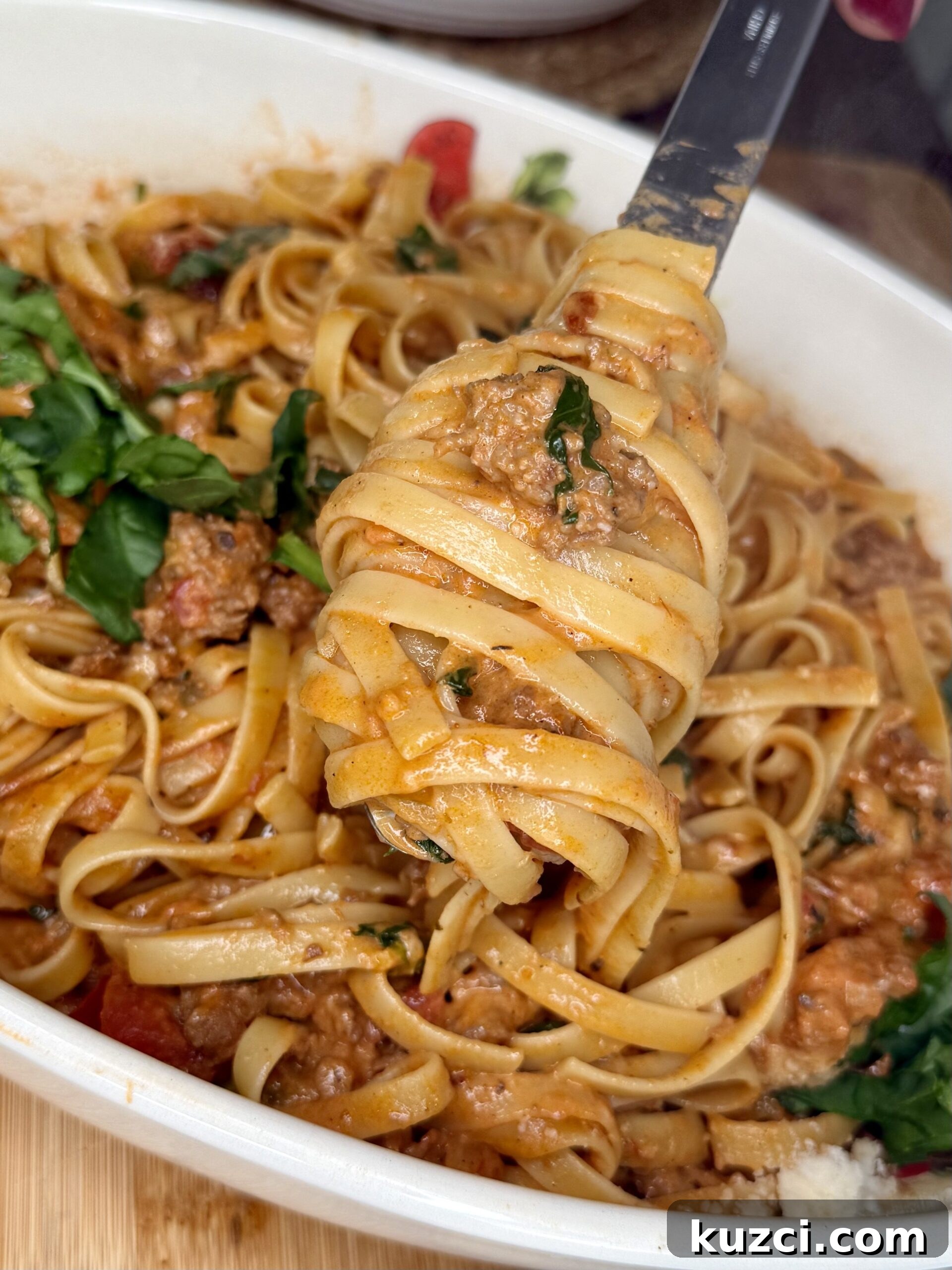 Creamy Sausage and Peppers Fettuccine 37 Creamy Cajun Italian fettuccine