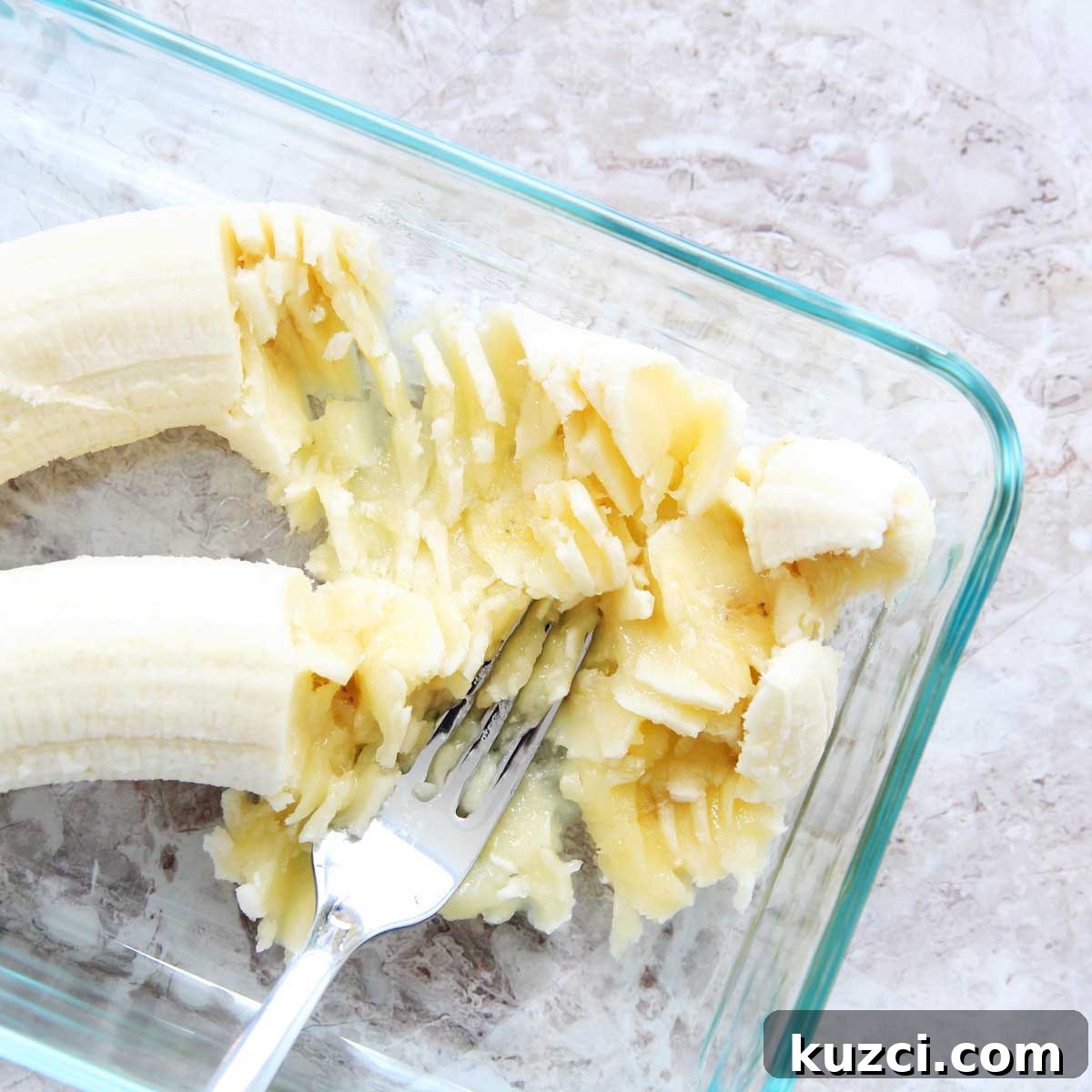 mashed bananas