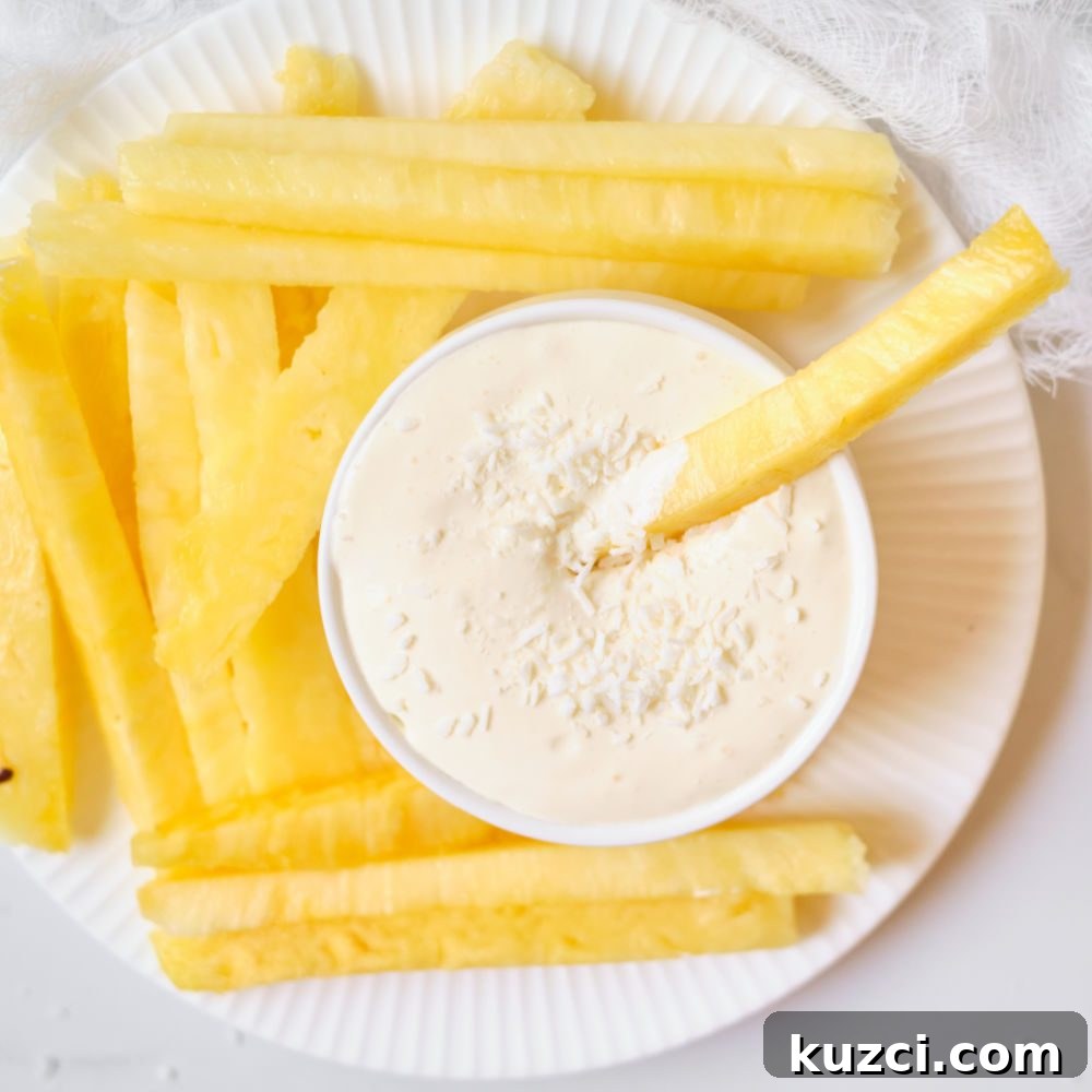 4-Ingredient Pina Colada Fruit Dip Recipe 5 instagram pina colada dip