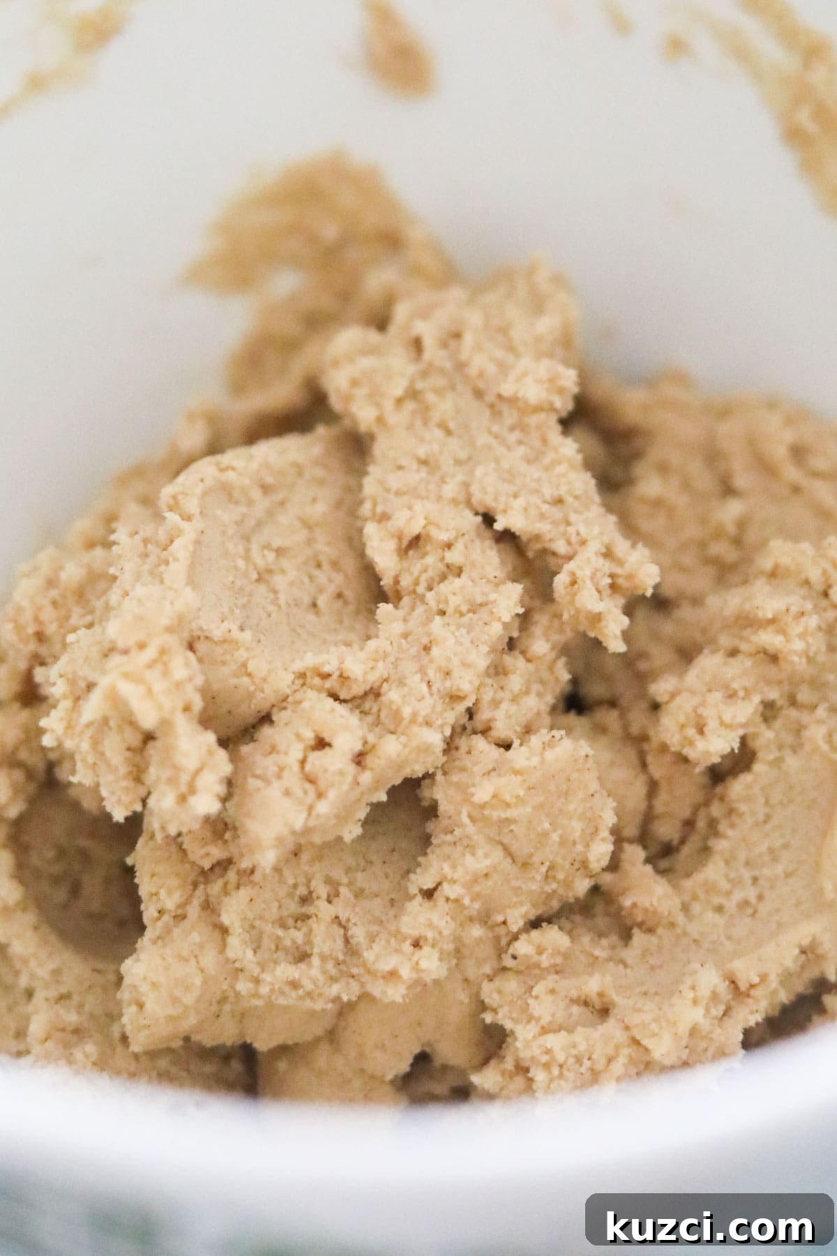 Cardamom Butter Cookies Recipe 6 butter cookies dough in mixer bowl.