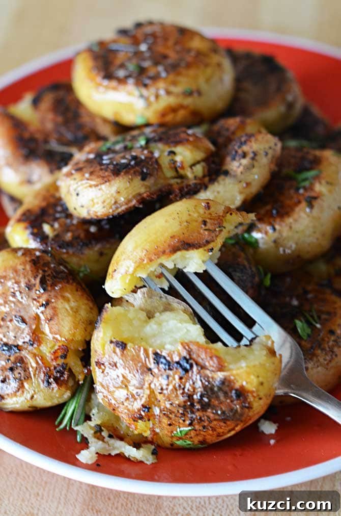 Crispy Garlic Herb Potatoes with Creamy Centers 6 Crispy-Outside Creamy-Inside Garlic Herb Potatoes