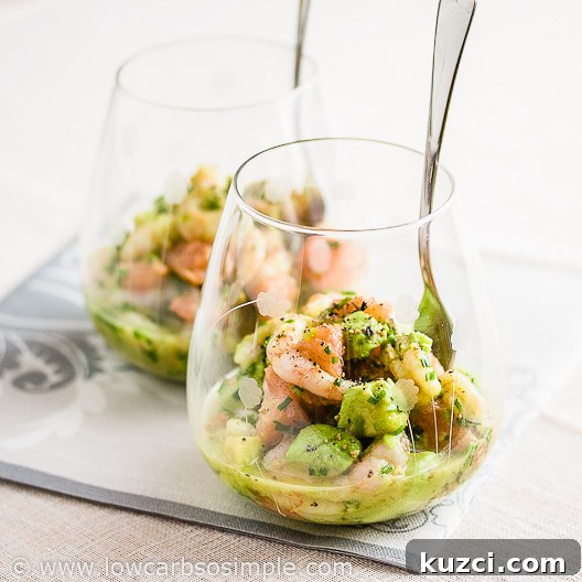 Image of Shrimp Avocado and Red Grapefruit Appetizer | Low-Carb, So Simple